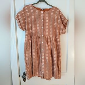 Madewell Embroidered Babydoll Dress, Size L